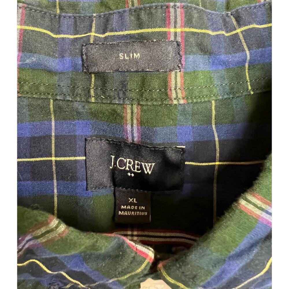 J. Crew Slim Fit Plaid Long sleeve button down shirt Size XL - Picture 3 of 3